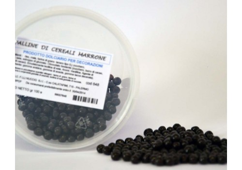Palline di cereali marroni